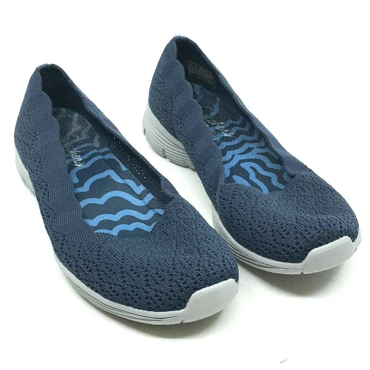 Skechers relaxed fit clearance memory foam blue