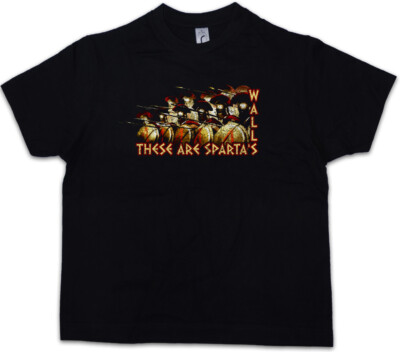 THESE ARE SPARTA'S WALLS Kinder Jungen T-Shirt Phalanx Hoplites Sparta Spartans