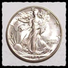 1942-P WALKING LIBERTY HALF DOLLAR  Beautiful Toning Choice BU+  #37C90