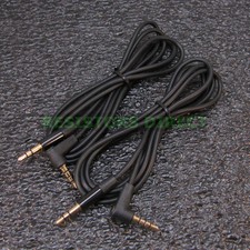 2x Black High Quality Gold Plated 3.5mm Auxillary Cable Right Angle Audio S37