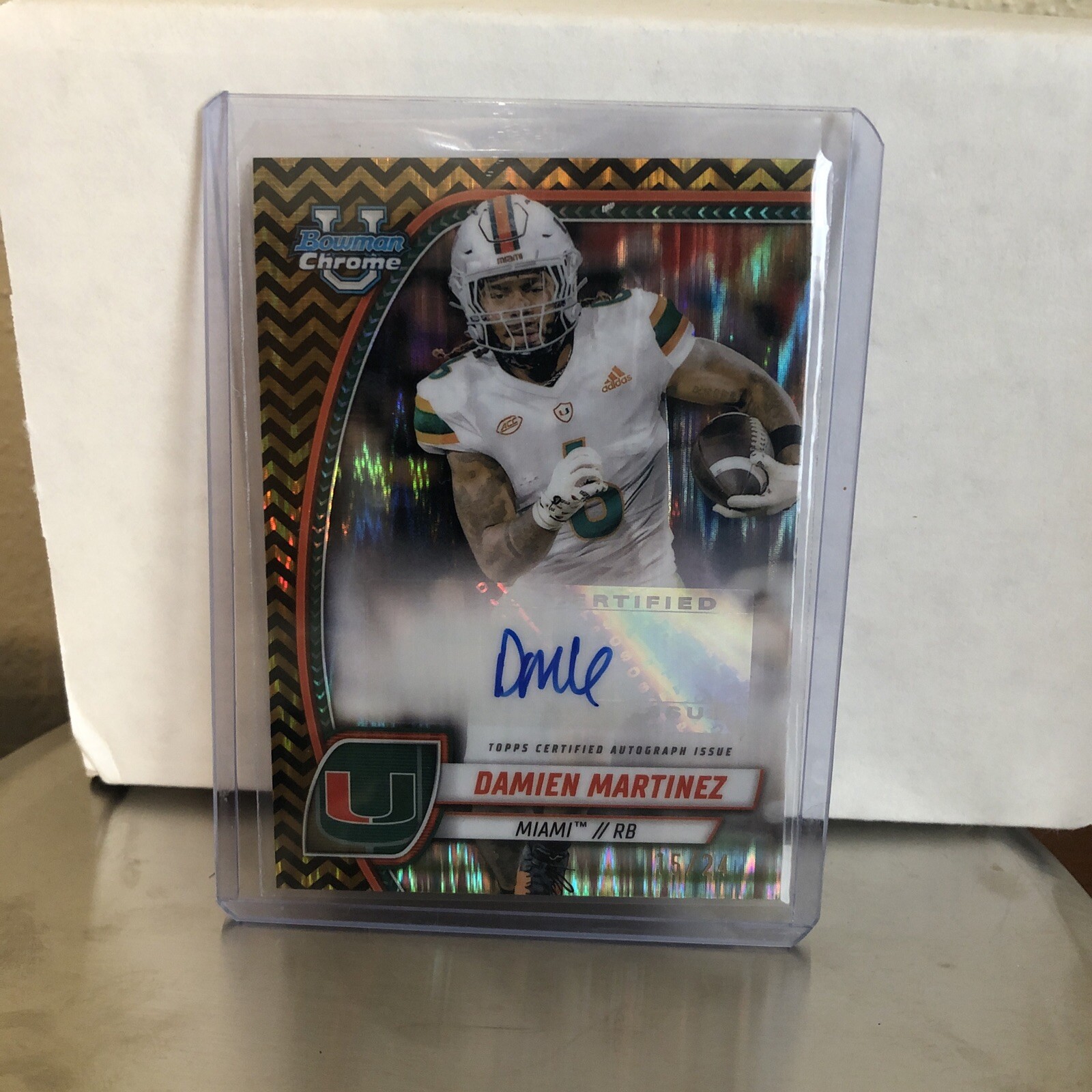 2024 Bowman U Chrome Damien Martinez Black Gold Stealth Auto /24