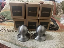 Lot of 6 SCHLAGE Non-turning Satin Nickel Dummy Corona Door Knobs J170 CNA 619