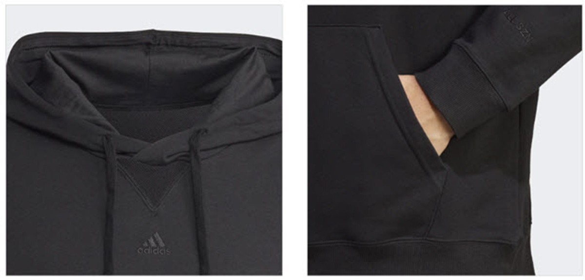 Adidas Men ALL SZN French Terry Hoody Shirts Black Tee Jersey GYM