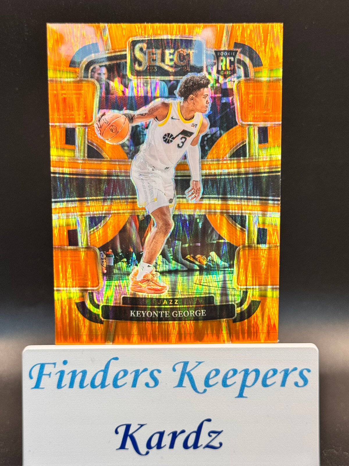 2023-24 Select Concourse Level Orange Flash Prizm RC KEYONTE GEORGE #75~JAZZ