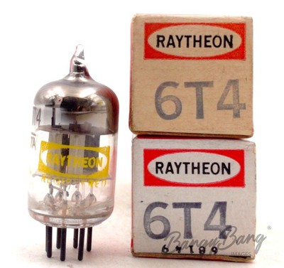 2 Raytheon 6T4 Low-mu UHF Triode Oscillator TV Audio Vacuum Tube Valve- Bangyban