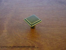 Antique Brass Finish Craftsmans Mid Century Style Handle Knob Pull "Box of 25"