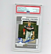 Bobby Witt Jr. autograph signed 2019 Panini Contenders baseball card PSA SLAB 4!