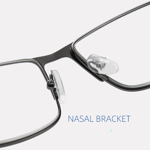 Men Metal Square Anti-blue Light Reading Glasses 89SA +1.0 1.5 2.0 2.5 3 3.5 4.0 - Picture 7 of 13