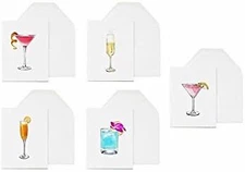  Lady Gatsby Cocktails Assorted Card Boxed Set of 10 (2 of each design)