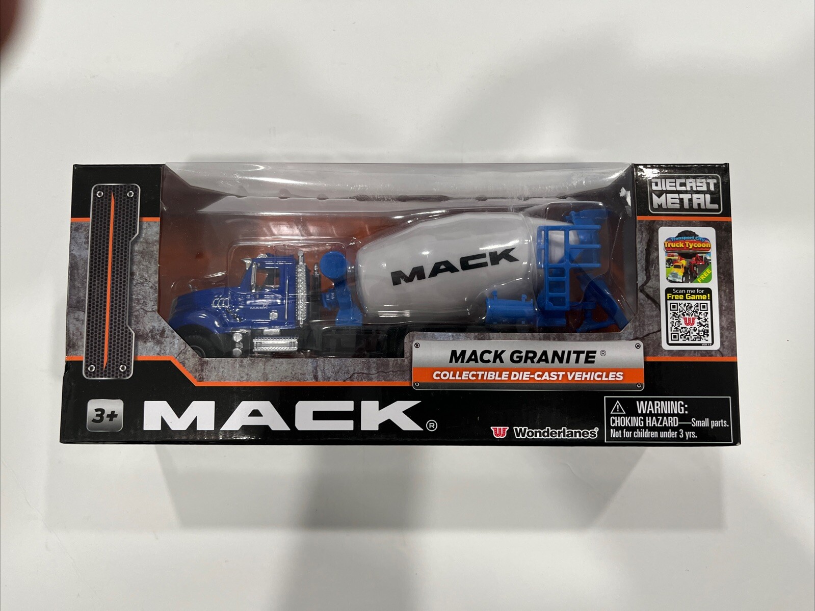 Wonderlanes Mack Granite Cement Mixer Truck 1/50 Scale Diecast Metal Toy 0901