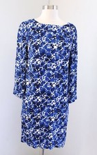 NWT $89 J Crew Mercantile Blue White Floral Print Shift Dress Size XXS 2XS