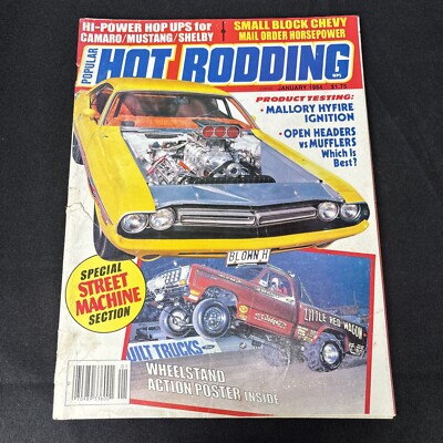 Vintage Popular Hot Rodding Magazine January 1984 Mallory Hyfire Ignition