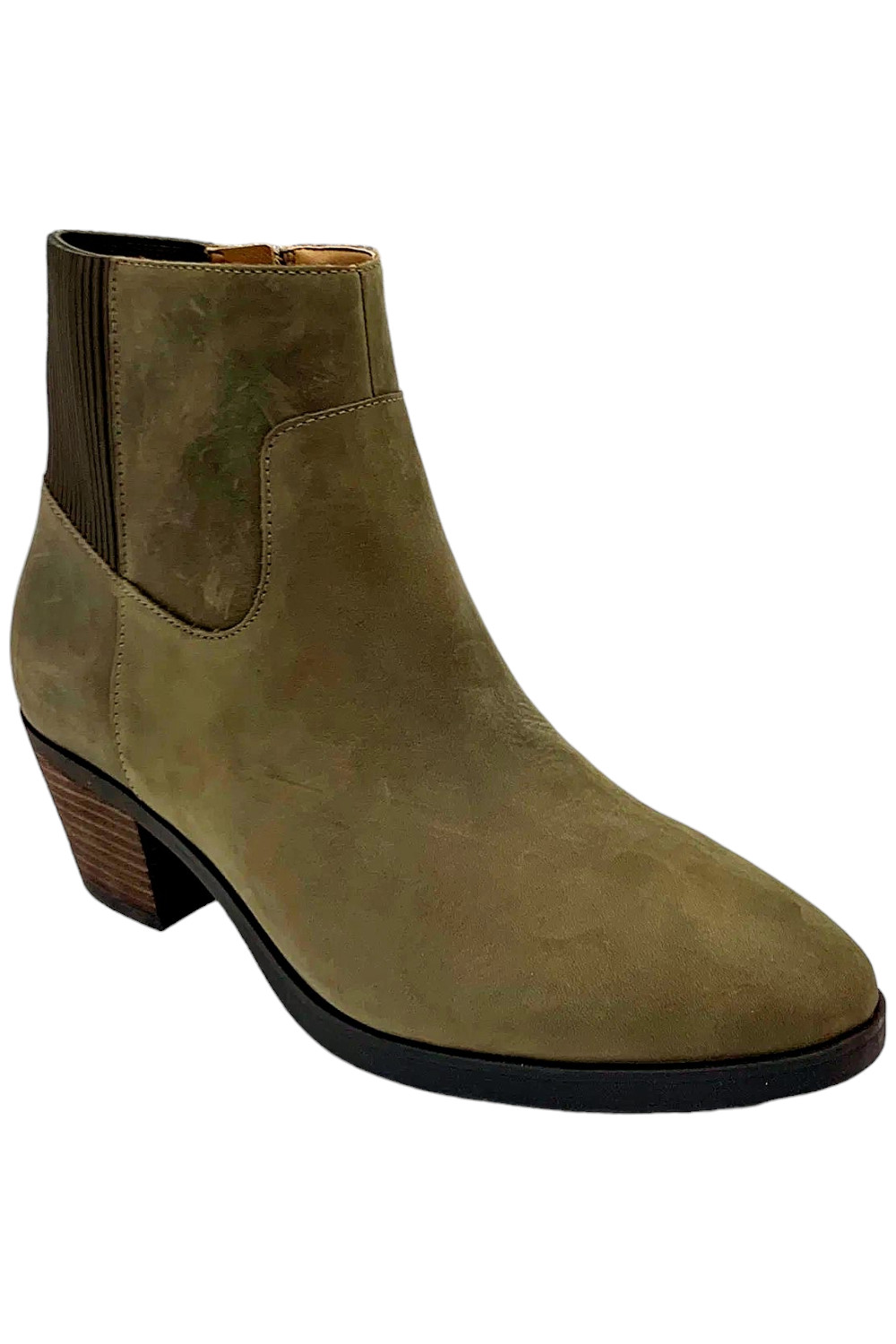 Vionic Womens Shantelle Leather Booties Olive 10190₽
