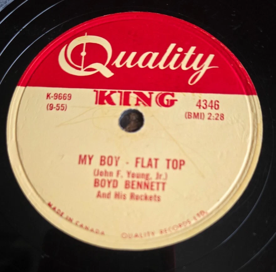 Boyd Bennett & His Rockets My Boy Flat Top/Banjo Rock & Roll 1959 canadian 78rpm - Image 4 of 4