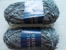Filati Europa Magic Ladder yarn, gray, lot of 2, 121 yds each 