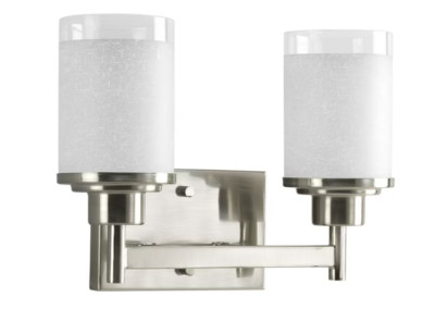 Progress Lighting Alexa 13-in 2-Light Brushed Nickel Modern/Contemporary Vanity 