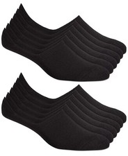 Club Room Mens 12-Pack No-Show Cushioned Foot Biting Socks, Deep Black, One Size