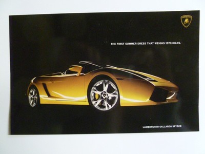 2006 Lamborghini Gallardo Spyder Print / Picture RARE!! Awesome L@@K