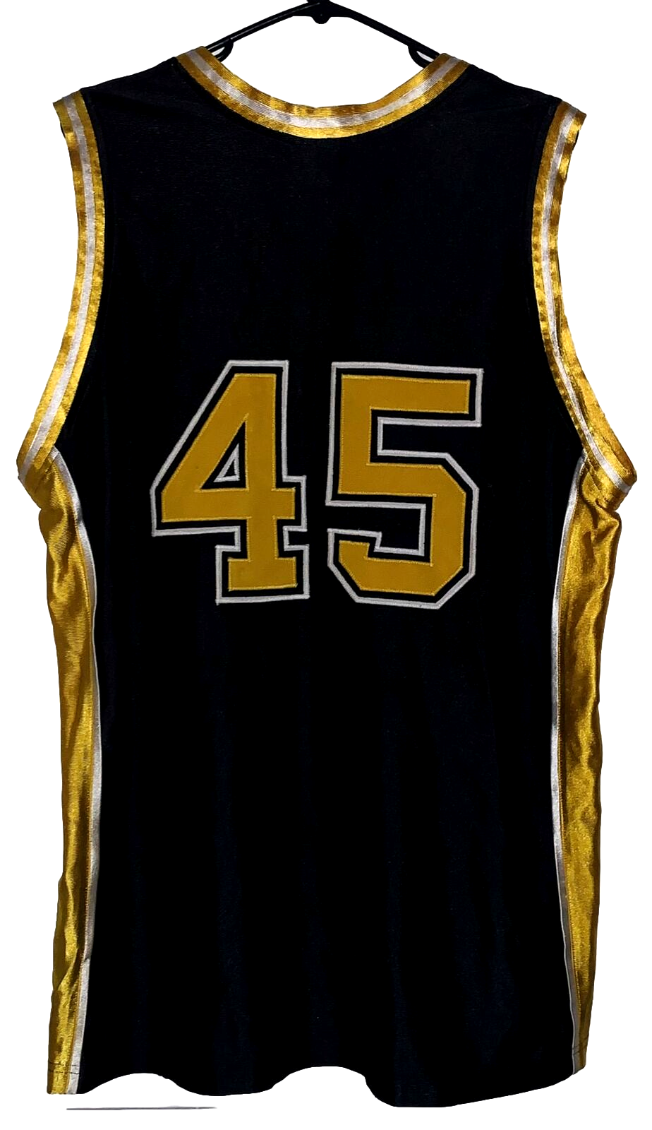 Trojans 45 Men’s Basketball Jersey Size XL Black & Yellow Sewn On