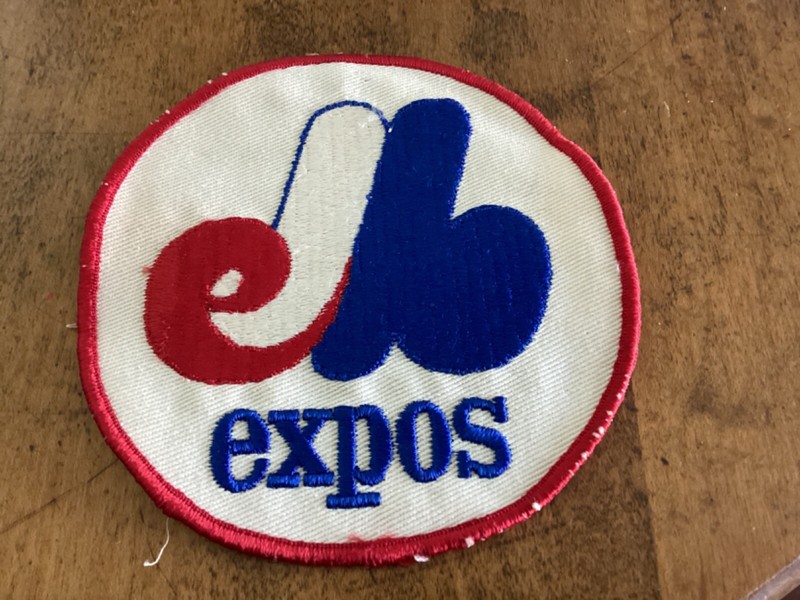 VINTAGE MLB Montreal Expos jersey or jacket patch, large, 4.75” diameter.