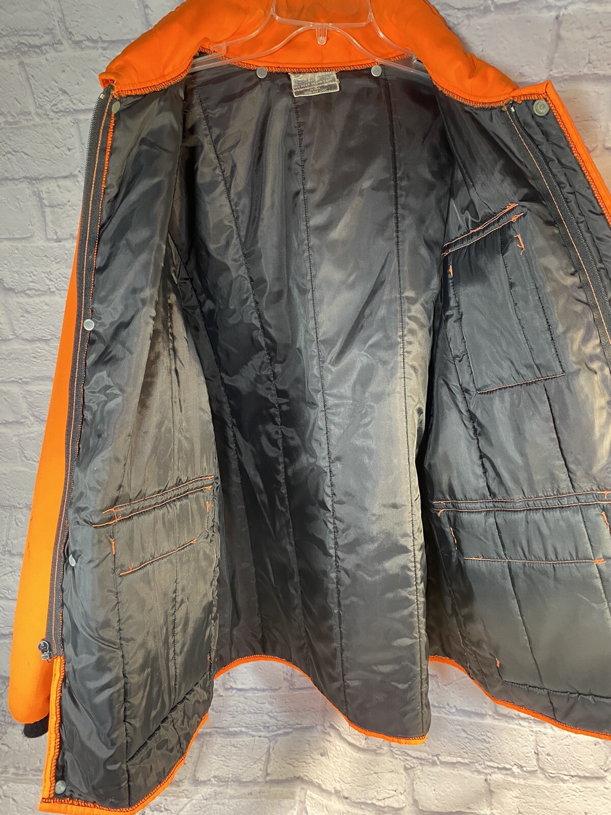 Red Head Jacket Men's Orange Solid Long Sleeves B… - image 12