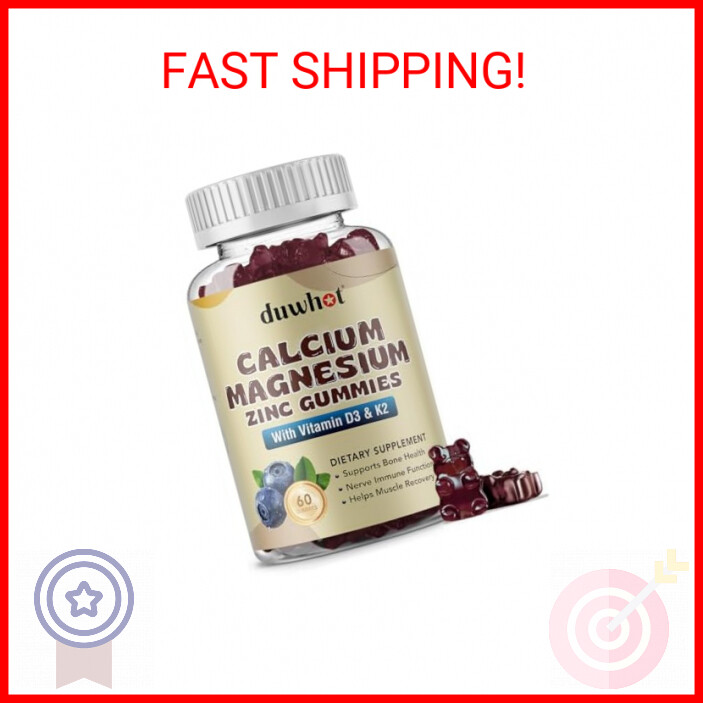 Calcium Magnesium Zinc Gummies for Women 1000mg Chewable Multivitamin Support