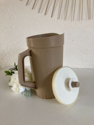 Pichet Vintage Tupperware Blanc 1L, Fabriqué En France, Hauteur 17 Cm, état D'occasion