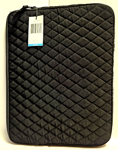 Vera Bradley Laptop Sleeve in Microfiber Classic Black 15" Laptop Compatible New - Picture 20 of 24