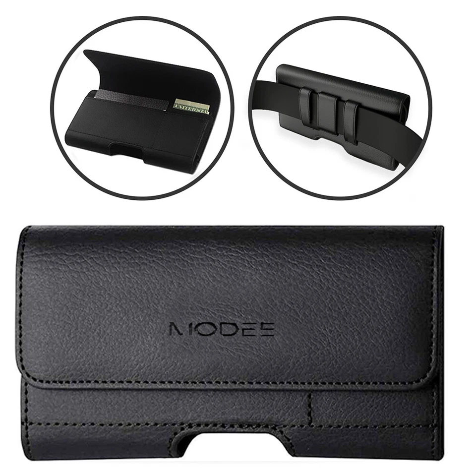 Reiko Leather Belt Clip Case Pouch for Phones COMPATIBLE WITH Otterbox Holster - Image 3 of 4