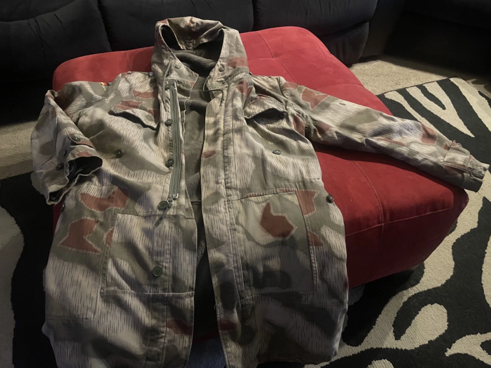 german flecktarn parka plush lined