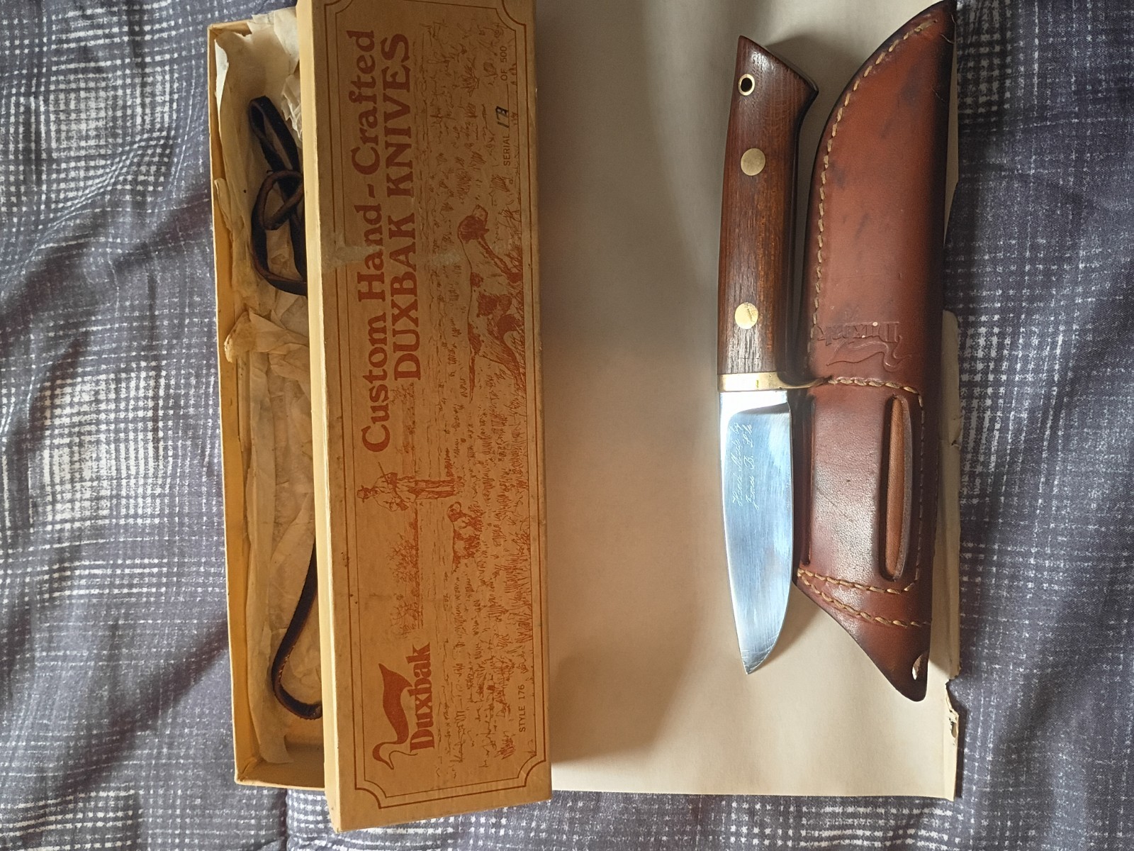 Jimmy Lile Duxback Knife, With Box and Sheath
