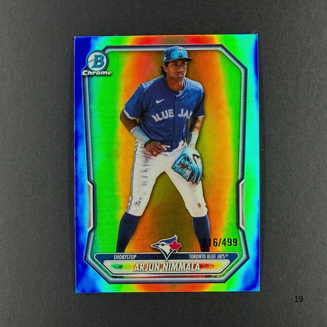 2026 Bowman Chrome Arjun Nimmala BCP-67 Refractor /499 Prospects Blue Jays