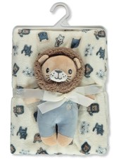 Duck Duck Goose Baby Boys' 2-Piece Plush Blanket Toy Set Color: multi Size: one