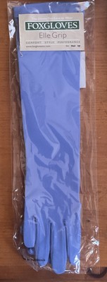 Foxgloves Garden Gloves Elbow Length 50+UPF Sun Protection Blue Small Elle Grip