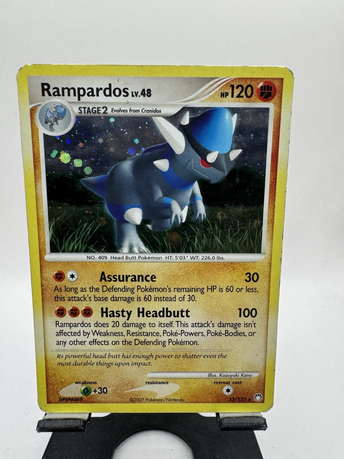 Pokemon Card Rampardos 33/123 Mysterious Treasures Holo Rare