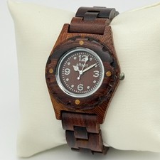 Women's KITSON Wooden Bracelet Watch, 33mm, Classic Analog Quartz, Runs