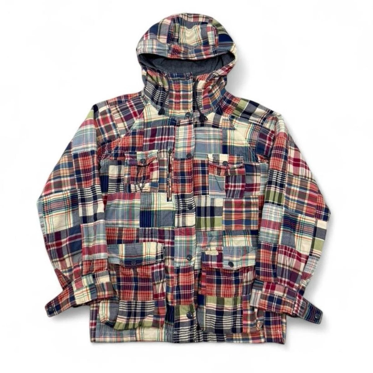 Ralph Lauren Denim & Supply Plaid Patchwork Hooded Jacket Men's