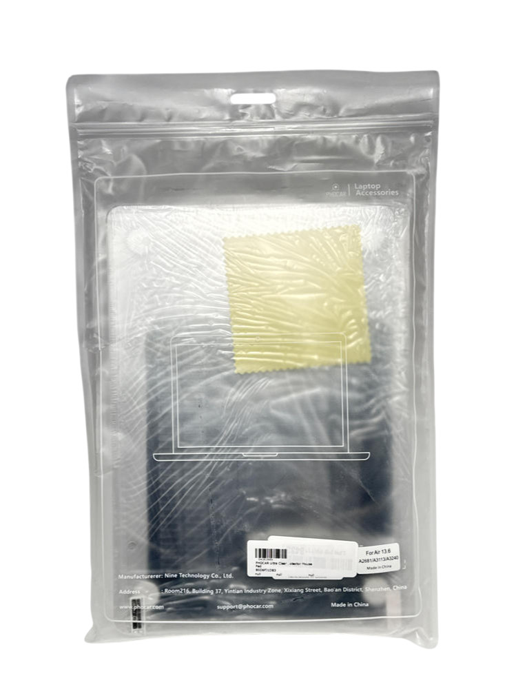 PHOCAR Clear Case MacBook Air 13.6 M4 M3 M2 A3240 A3113 A2681 w/ Accessories