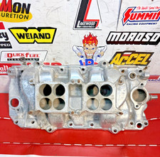 Edelbrock Rare 5420 Bbc Chevy 396 454 Oval Port 2x4 Dual Quad Intake Manifold