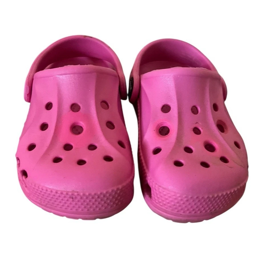 CROCS Lot of 3 Classic Pink and Purple Glitter Sandals Shoe Toddler Girls Size 7 - Image 3 of 4