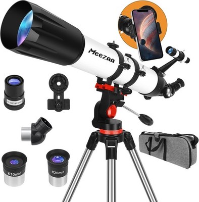 Profi-Astronomie Teleskop: 90 mm Öffnung 800 mm AZ Montierung für Erwachsene,...