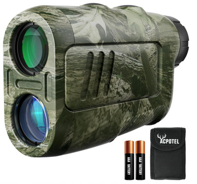 Precision Hunting Range Finder, ±0.5yd, 1200Yd, 6X, Rain/Fog, 0.3s, Lightweight