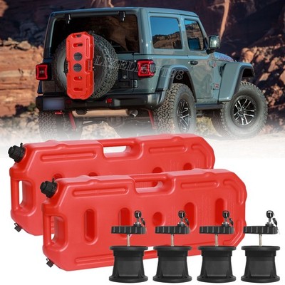 2PCS 30L Fuel Gas Oil Storage Tank Can Container 4 Lock Fit For Jeep Truck UTV