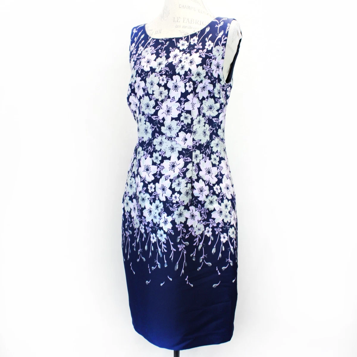 Robe Talbot's Imprimée Fleurs Roses Et Blanches - Taille 14P - Ceinture élastique - Occasion