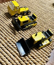 Vintage Tonka Construction Toys Lot Semi Truck Bulldozer Crawler Dozer 1970s