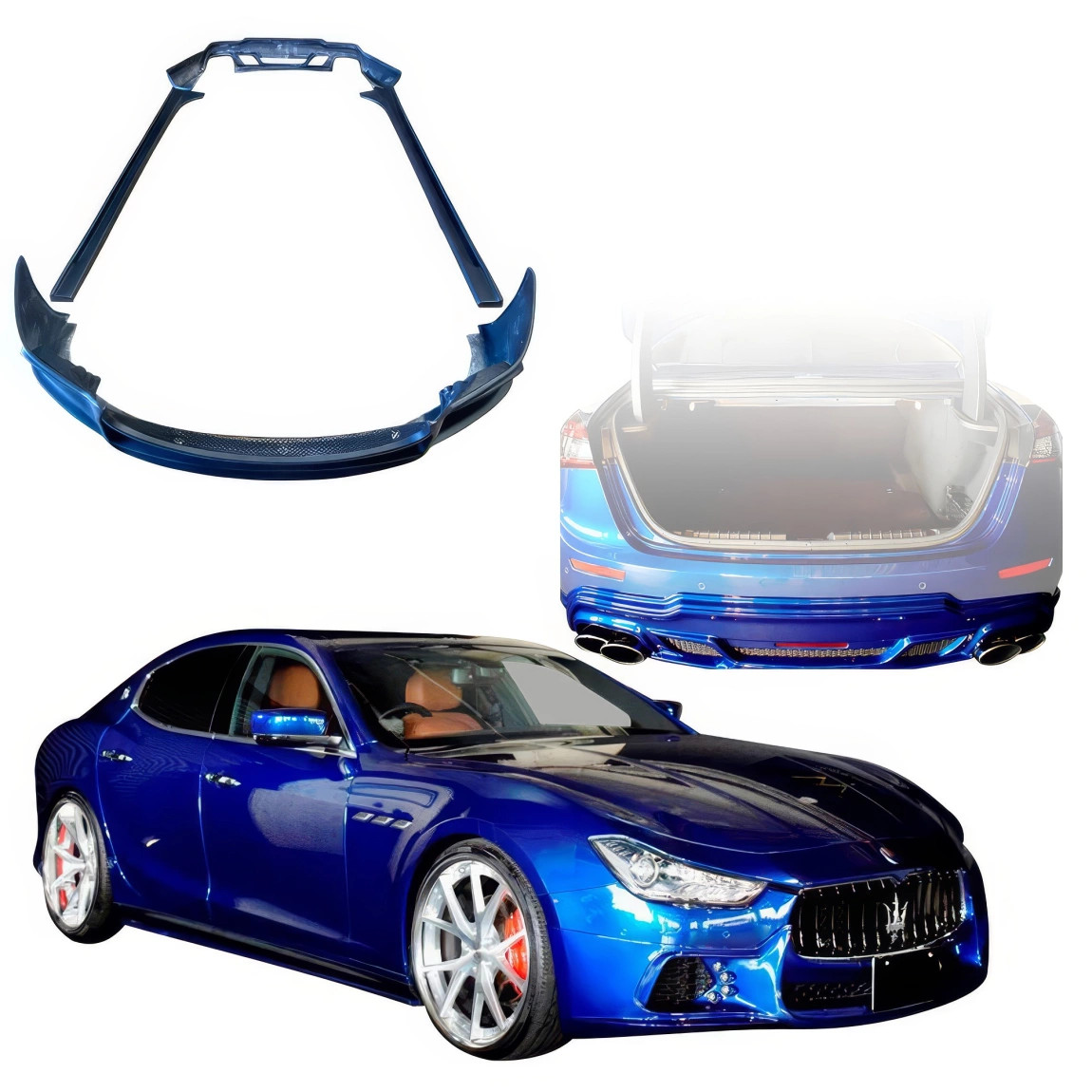 VSaero FRP WAL Body Kit 4pc for Ghibli Maserati 13-17 vsaeropart_101796