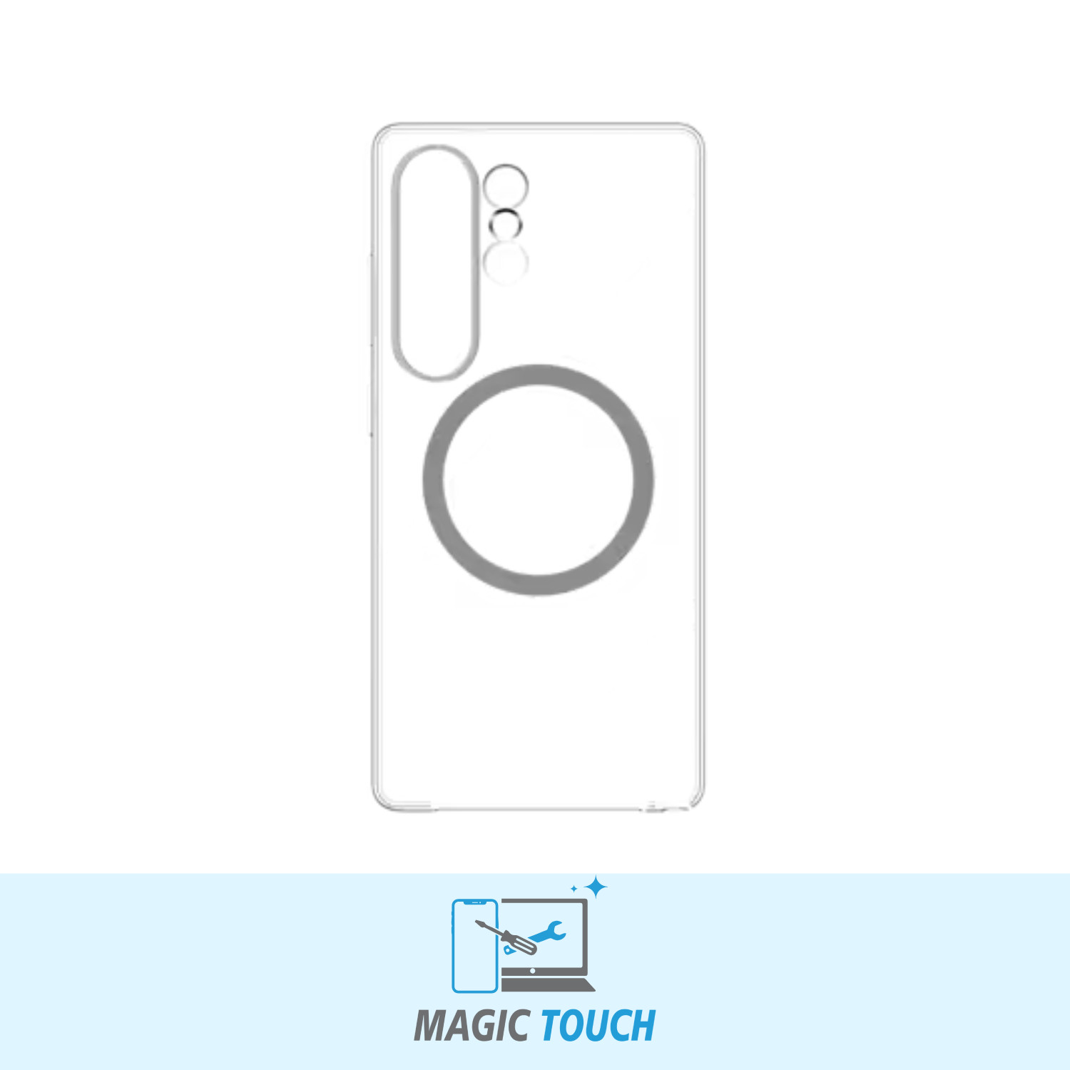Genuine Samsung Galaxy Magnet Clear Case for Galaxy S25 Ultra - Transparent