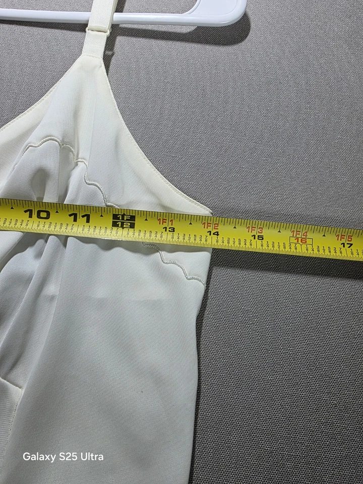 Vestido Babydoll Vintage Aristocraft 36 Correas Ajustables Blanco Hecho en EE. UU. Y2K Foto 4 de 4