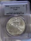 2010 US Silver Eagle $1 PCGS MS70