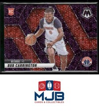 2024-25 Panini Mosaic Bub Carrington Fast Break Purple Mosaic #/50 Rookie #206